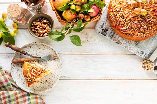 table with homemade dishes
